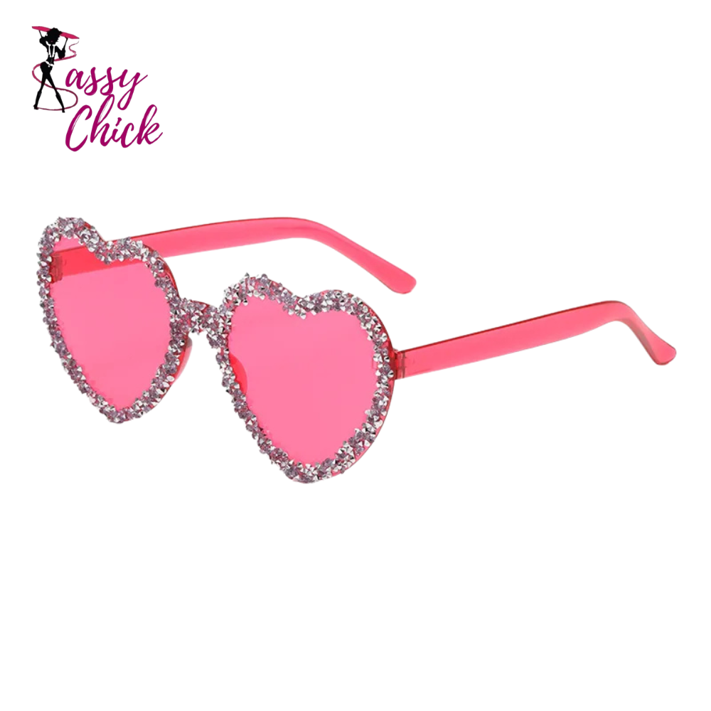 Luxury Punk Love Heart Sunglasses Sassy Chick Logo