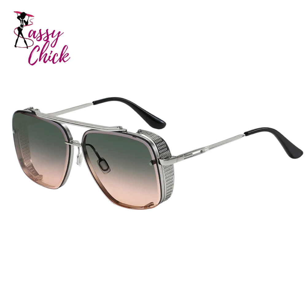 Luxury Punk Steampunk Vintage Sunglasses Sassy Chick Logo