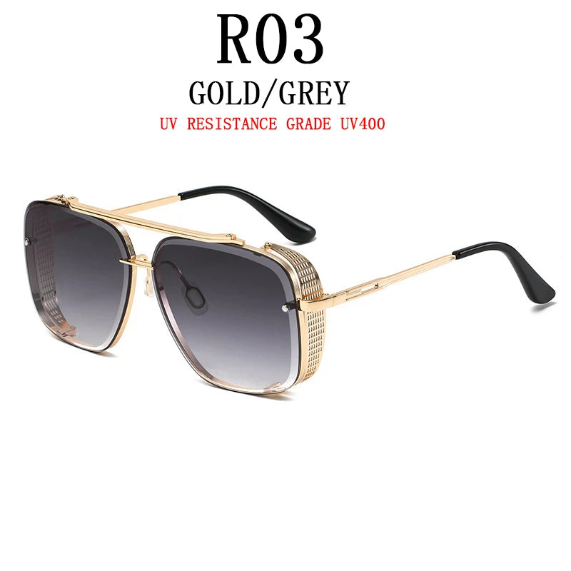 Luxury Punk Steampunk Vintage Sunglasses