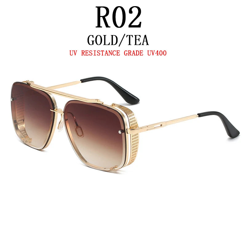 Luxury Punk Steampunk Vintage Sunglasses