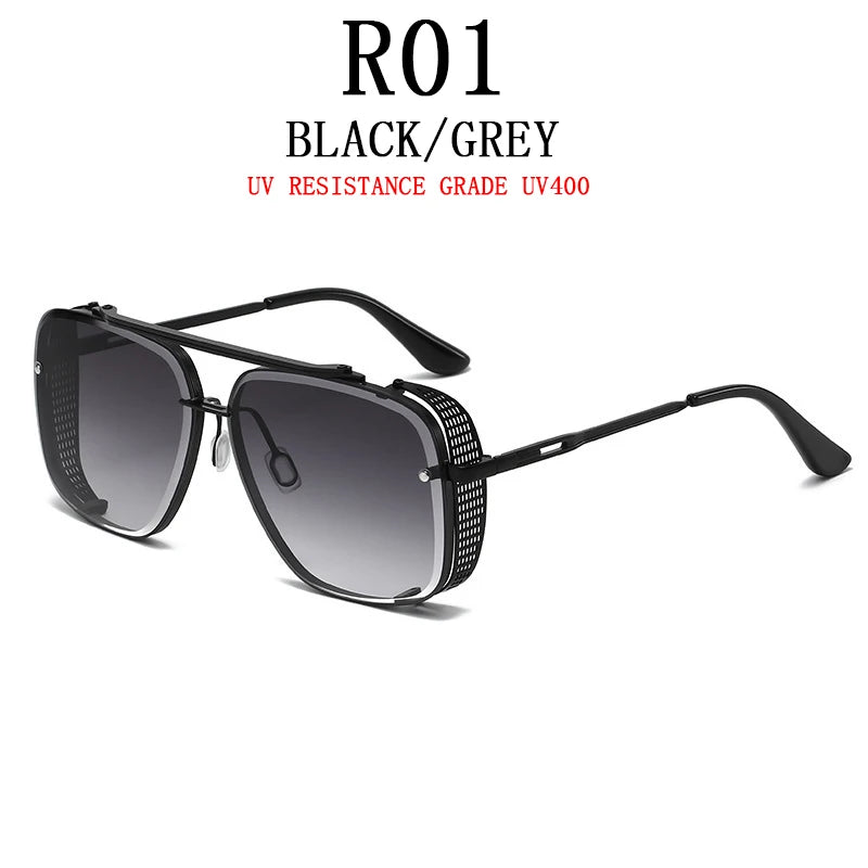 Luxury Punk Steampunk Vintage Sunglasses