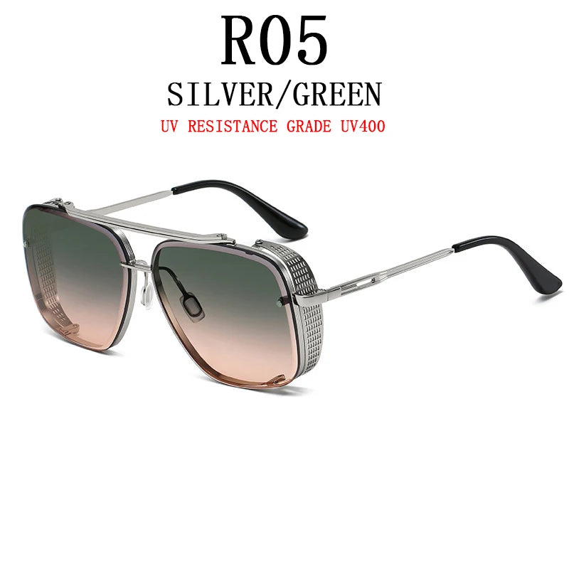 Luxury Punk Steampunk Vintage Sunglasses