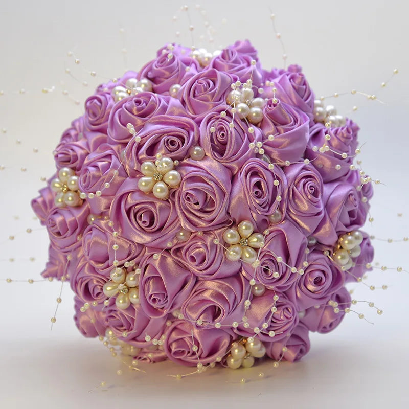 Pink Luxury Rhinestone Handmade Flowers Bouquet