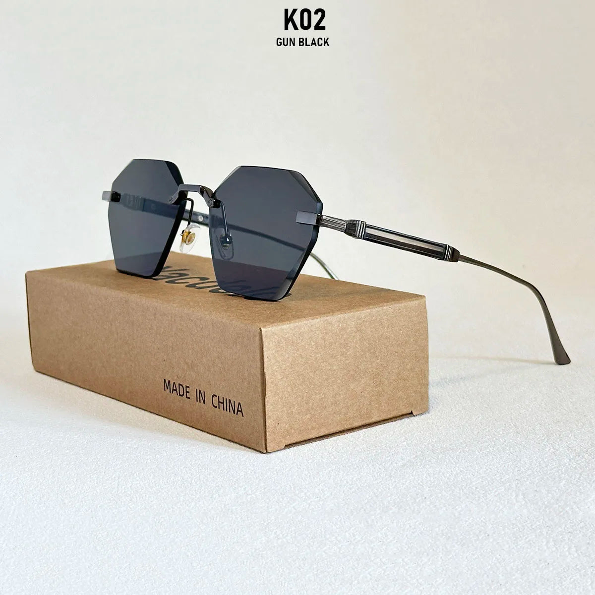 Luxury Rimless UV400 Protection Sunglasses