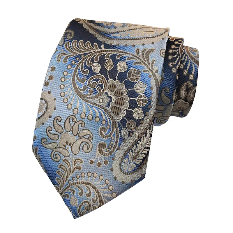 Luxury Sliver Color 8CM Business Wedding Ties