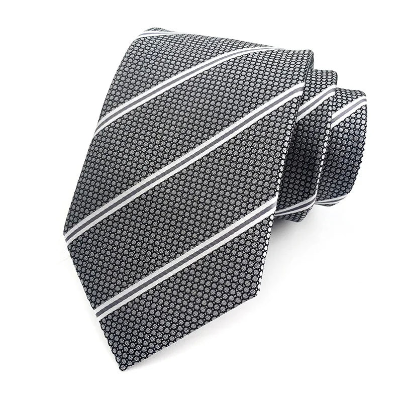 Luxury Sliver Color 8CM Business Wedding Ties