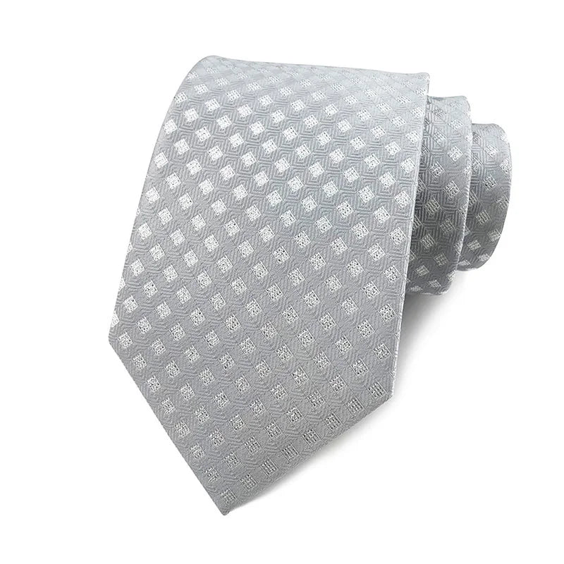 Luxury Sliver Color 8CM Business Wedding Ties