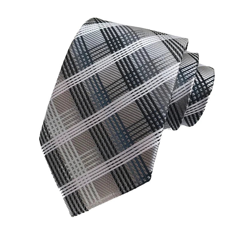 Luxury Sliver Color 8CM Business Wedding Ties