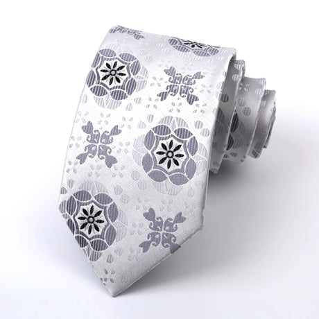 Luxury Sliver Color 8CM Business Wedding Ties