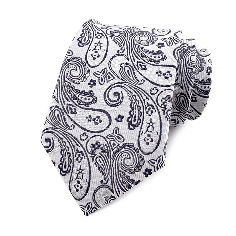 Luxury Sliver Color 8CM Business Wedding Ties