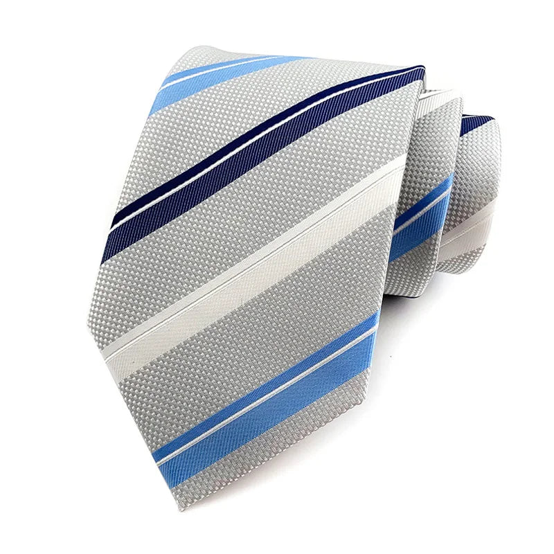 Luxury Sliver Color 8CM Business Wedding Ties