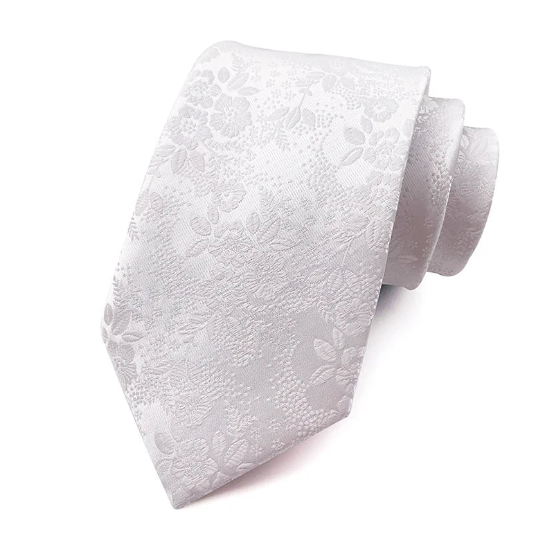 Luxury Sliver Color 8CM Business Wedding Ties