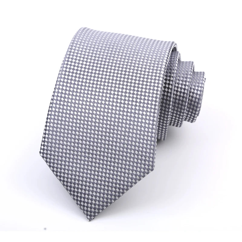 Luxury Sliver Color 8CM Business Wedding Ties