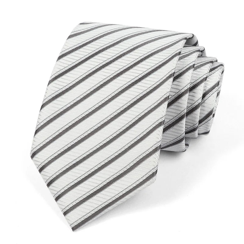 Luxury Sliver Color 8CM Business Wedding Ties