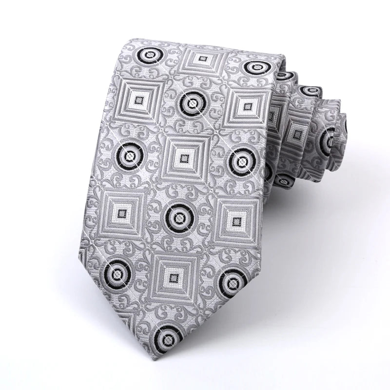 Luxury Sliver Color 8CM Business Wedding Ties