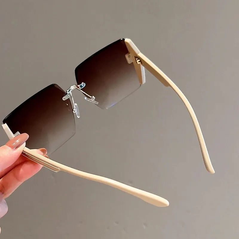 Luxury Square Frameless Retro Sunglasses
