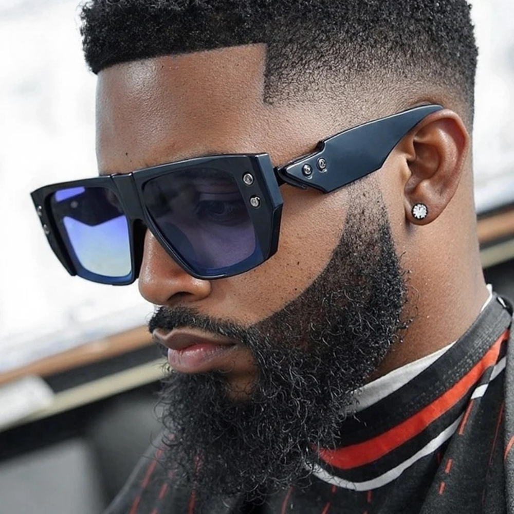 Model Using Luxury Square Polarized UV400 Driving Sunglasses