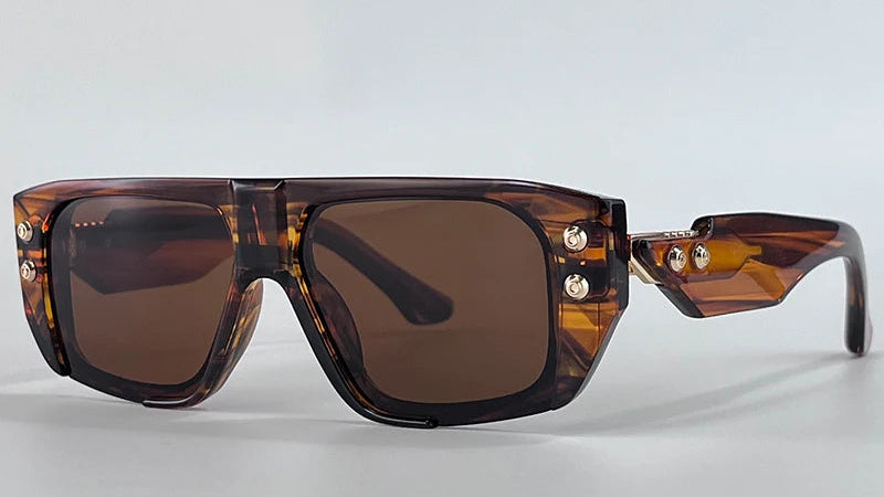 Brown Luxury Square Polarized UV400 Driving Sunglasses