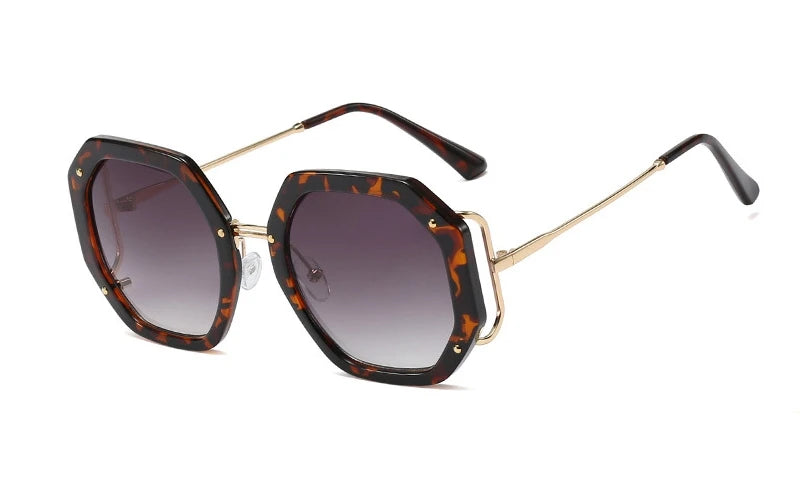 Luxury Square Shades Uv400 Sunglasses leopard