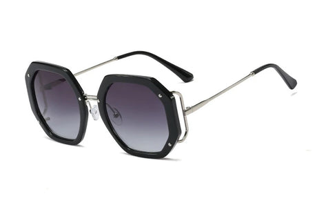 Luxury Square Shades Uv400 Sunglasses black