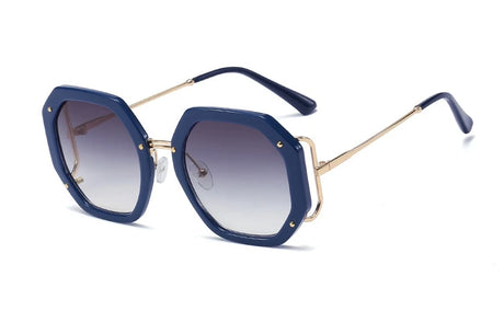 Luxury Square Shades Uv400 Sunglasses blue