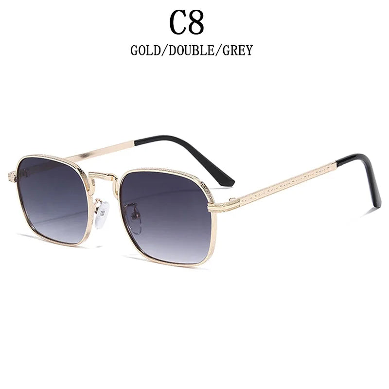 Luxury Trendy Metal Square Sunglasses
