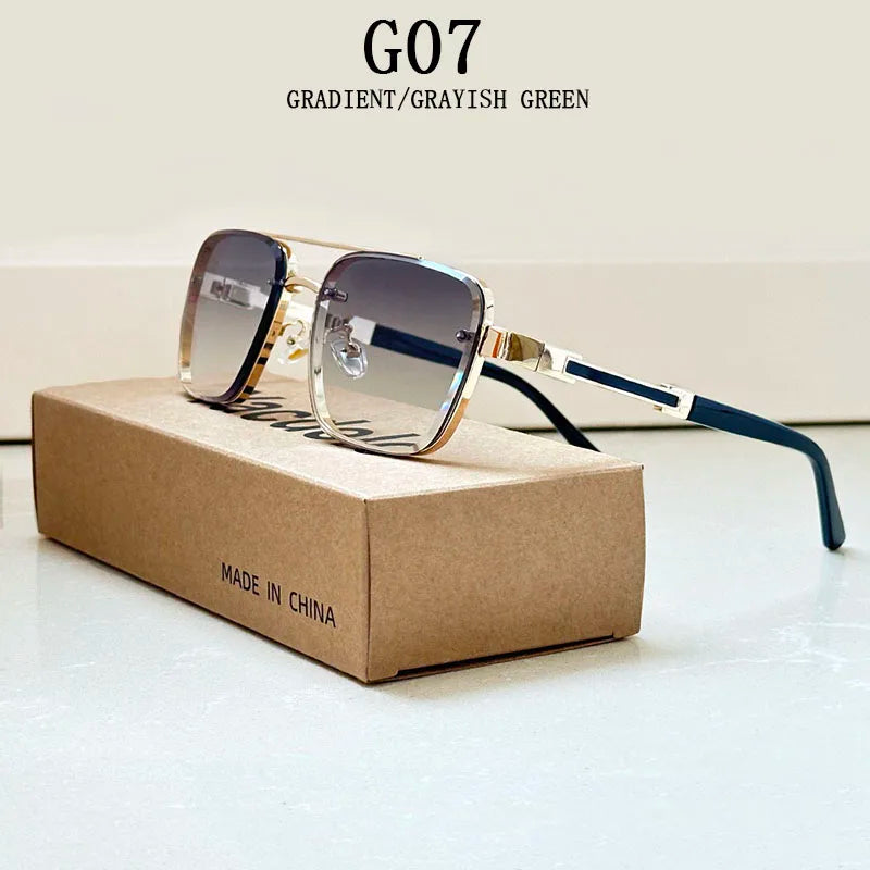 Luxury Vintage Square Men Sunglasses