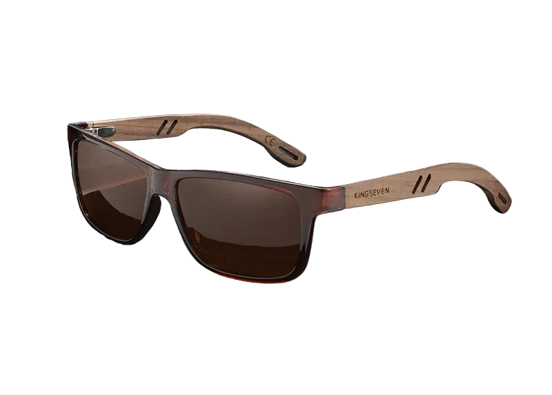 Men UV400 100% Polarized Wooden Sunglasses