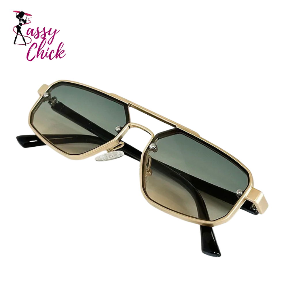 Men Vintage Steampunk Sunglasses Sassy Chick Logo