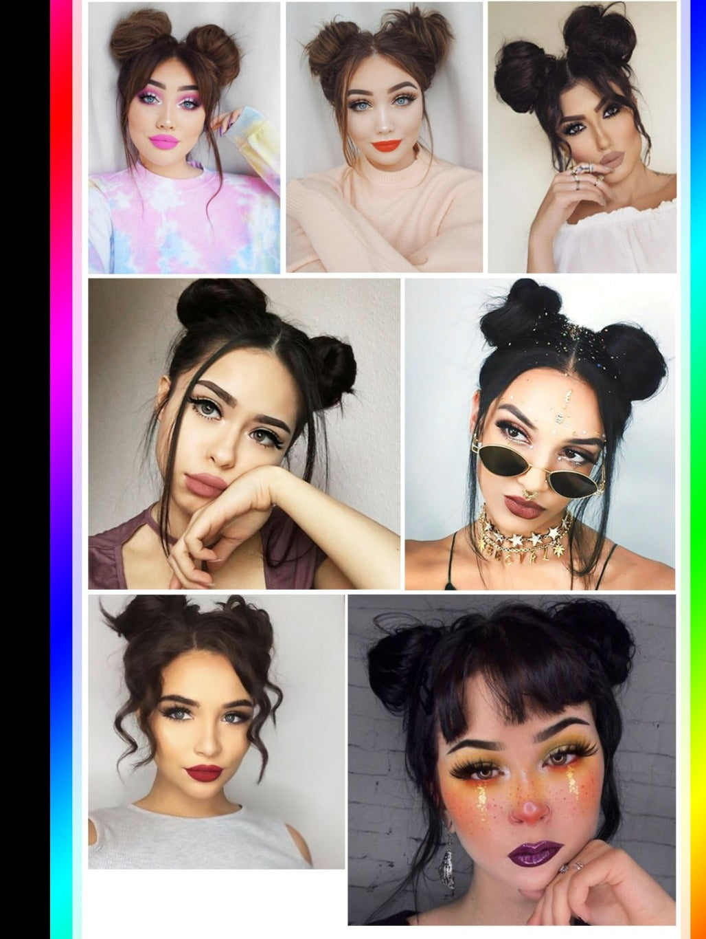 Model using Messy Hair Clip-on Bun