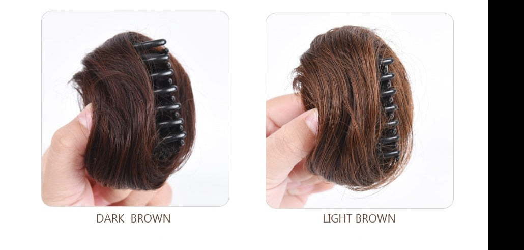 Blonde Messy Hair Clip-on Bun