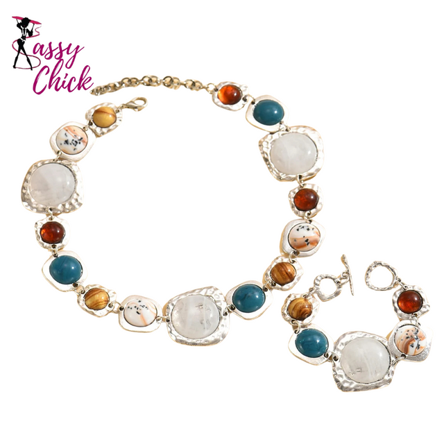 Metal Multi-color Irregular Geometric Jewelry Sets Sassy Chick Logo