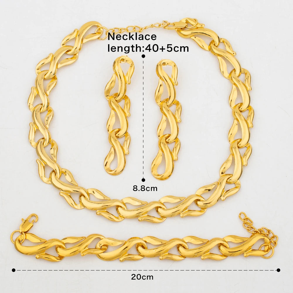 Size of a Minimalist Choker Stainless Steel Jewelry Set