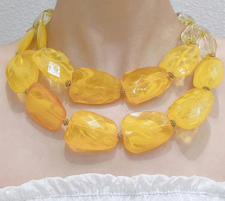 Multi-layer Bead Choker Necklaces