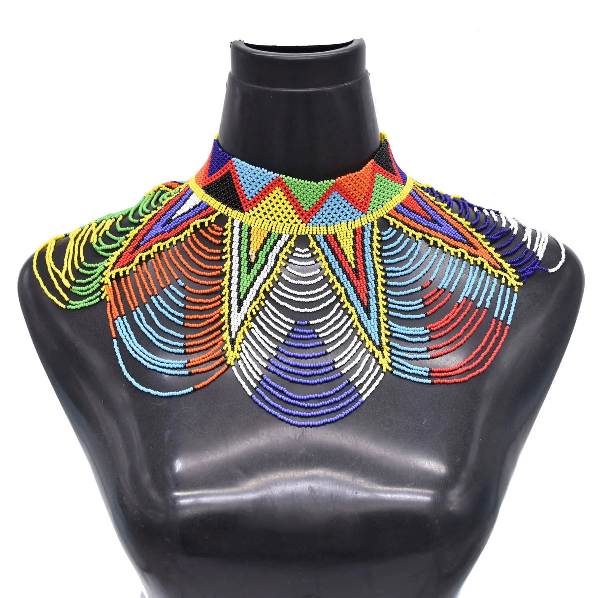Multilayer Handmade Colorful Beads Collar Statement Jewelry