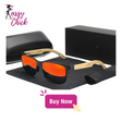 Natural Wooden Men Polarized Eyewear Sunglasses Sassy Chick Logo