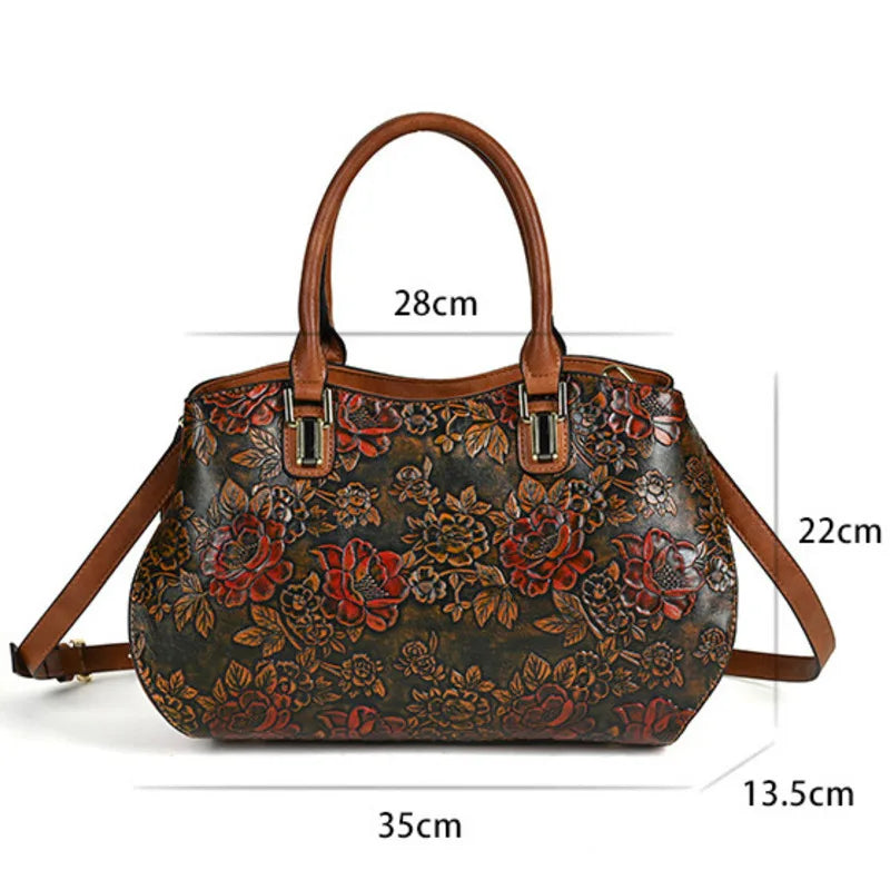 Size of New Embossed Large Handmade Shoulder Bag For Women