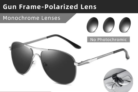 New Polarized Photochromic UV400 Sunglasses silver black