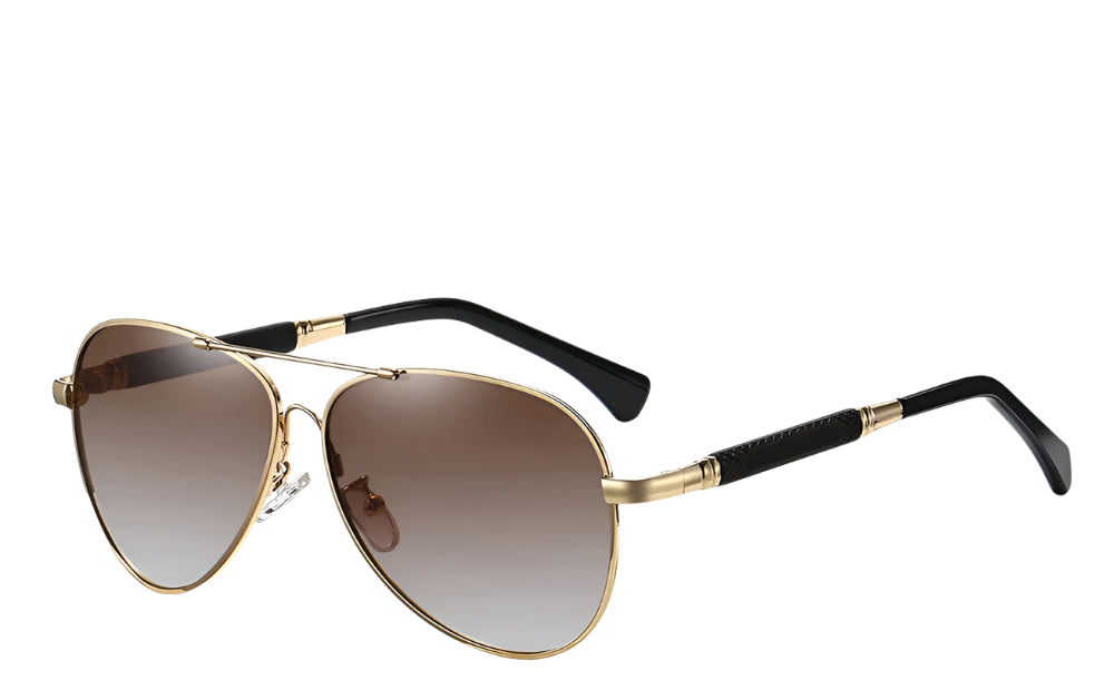 New Titanium Alloy Polarized Sunglasses Gold