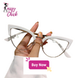 New Vintage Cat Eye Frame Eyeglasses white sassy chick logo