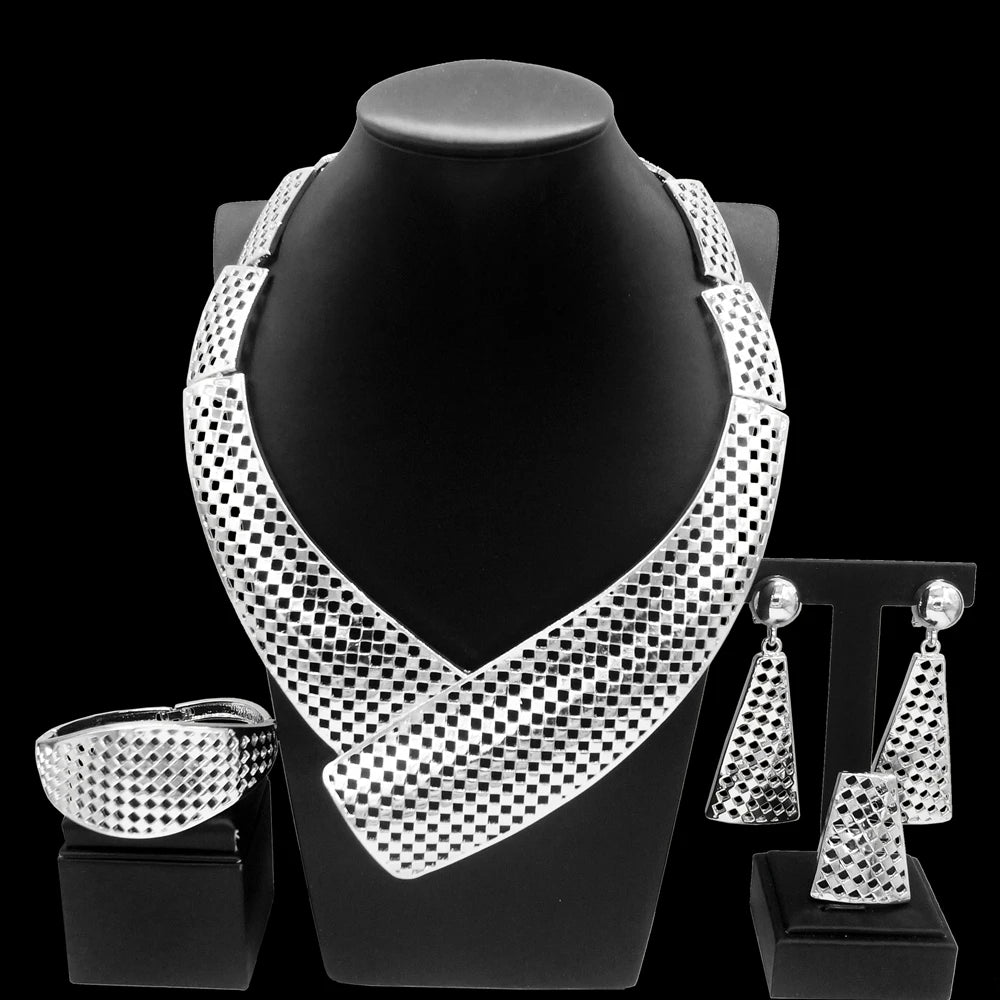 Silver Nigeria Jewelry Set