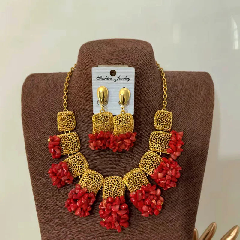 Necklace and earring