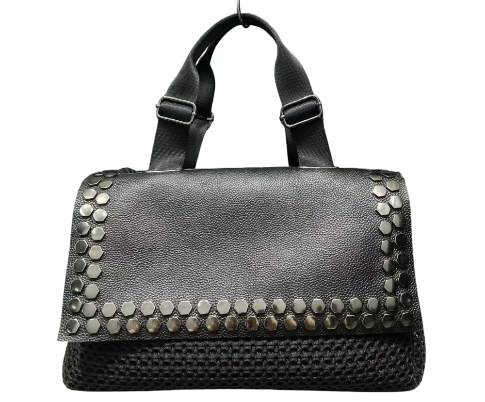 Nylon Mesh Splicing Large Capacity Double sided Shoulder Bag