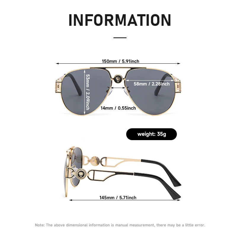 Size of Outdoor Pilot UV400 Men Sunglasses