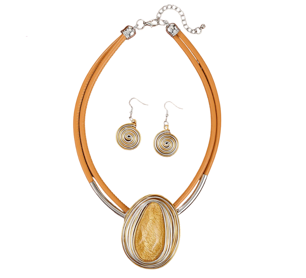 Oval Shape Colorful Crystal Jewelry Sets