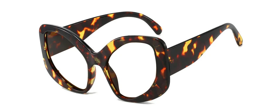 Leopard Oversized Cat Eye Chunky Reading Glasses