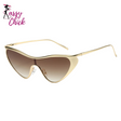 Oversized Cat Eye Sunglasses Sassy Chick Logo