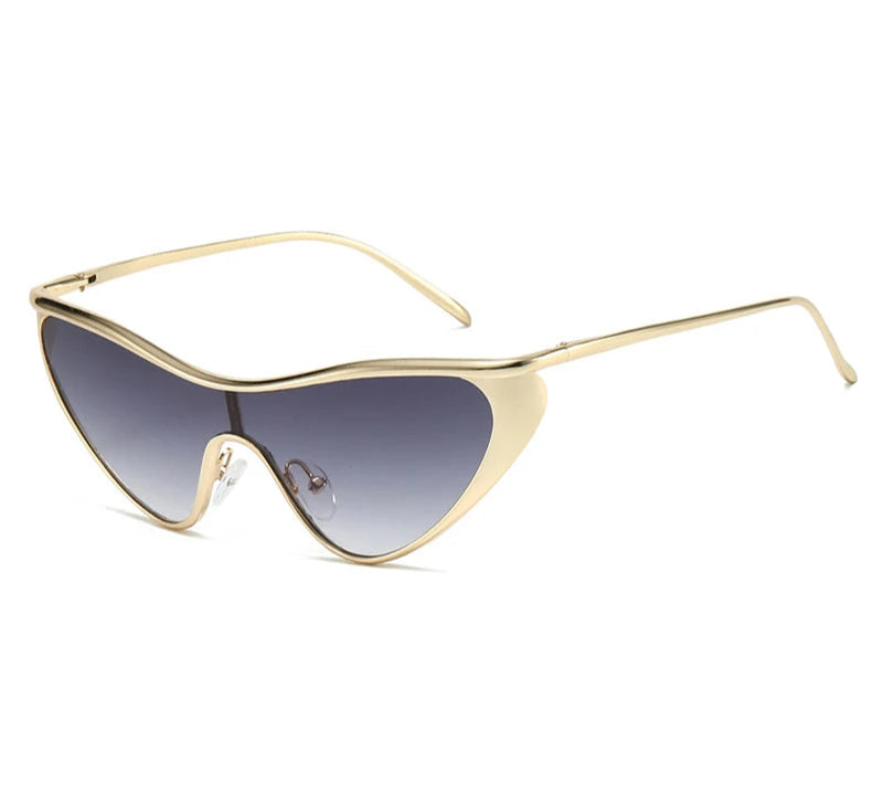 gold Oversized Cat Eye Sunglasses