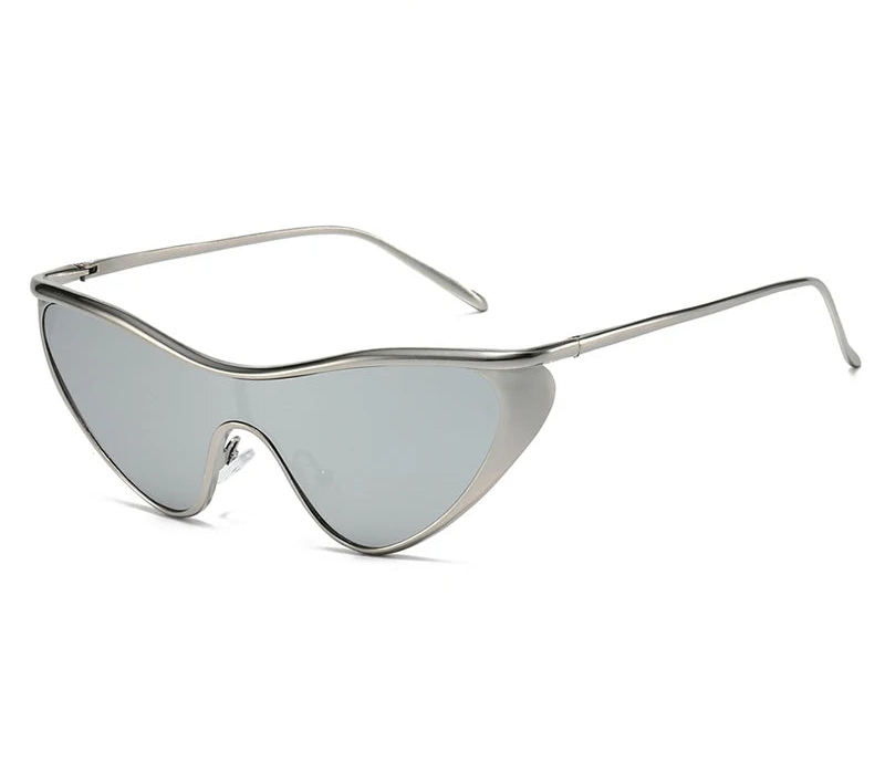 silver Oversized Cat Eye Sunglasses