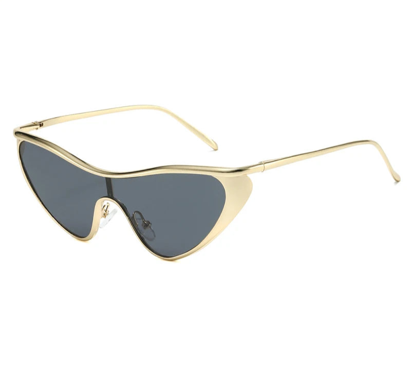 gold Oversized Cat Eye Sunglasses